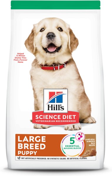 Hill's Science Diet Puppy Large Breed Lamb Meal & Brown Rice Recipe Dry Dog Food, 30-lb bag slide 1 of 10