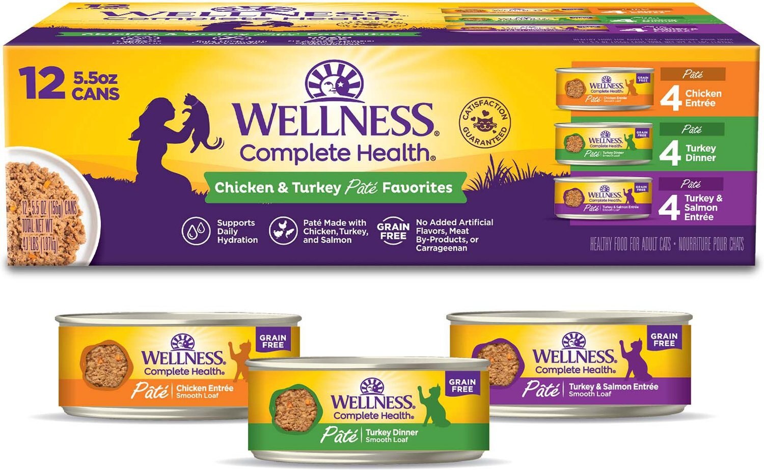 WELLNESS Complete Health Poultry Favorites Variety Pack GrainFree Wet