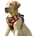 Jespet Goopaws Adjustable Padded Easy Control Lightweight Reflective Dog Harness, Orange, Large