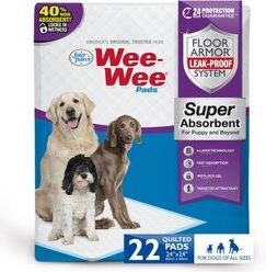Four Paws Wee-Wee Super Absorbent Dog Pads, 22 count