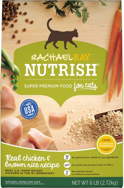 RACHAEL RAY NUTRISH Natural Chicken Brown Rice Recipe Dry Cat