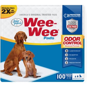 Wee-Wee Odor Control Dog Pee Pads, 22 x 23-in, 100 count, Unscented