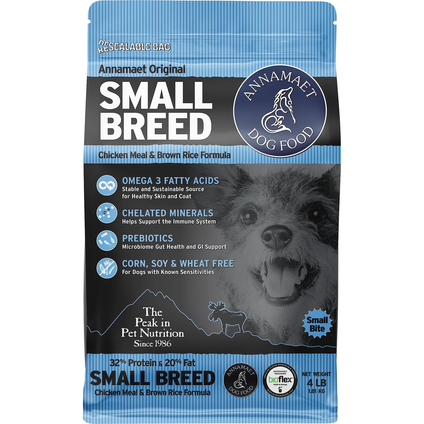 ANNAMAET Original Small Breed Formula Dry Dog Food 4 lb bag Chewy