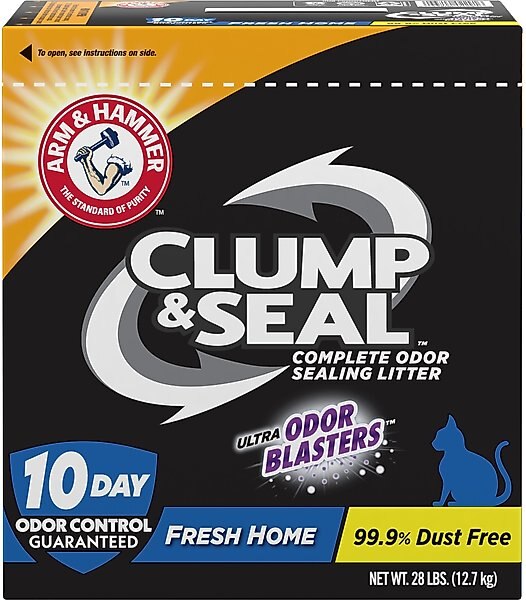 Arm & Hammer Litter Clump & Seal Complete Odor Sealing Clumping Cat Litter, Fresh Home with Ultra Odor Blasters with 10 Days of Odor Control slide 1 of 11