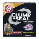 Arm & Hammer Litter Clump & Seal Multi-Cat Scented Clumping Clay Cat Litter, 14-lb box