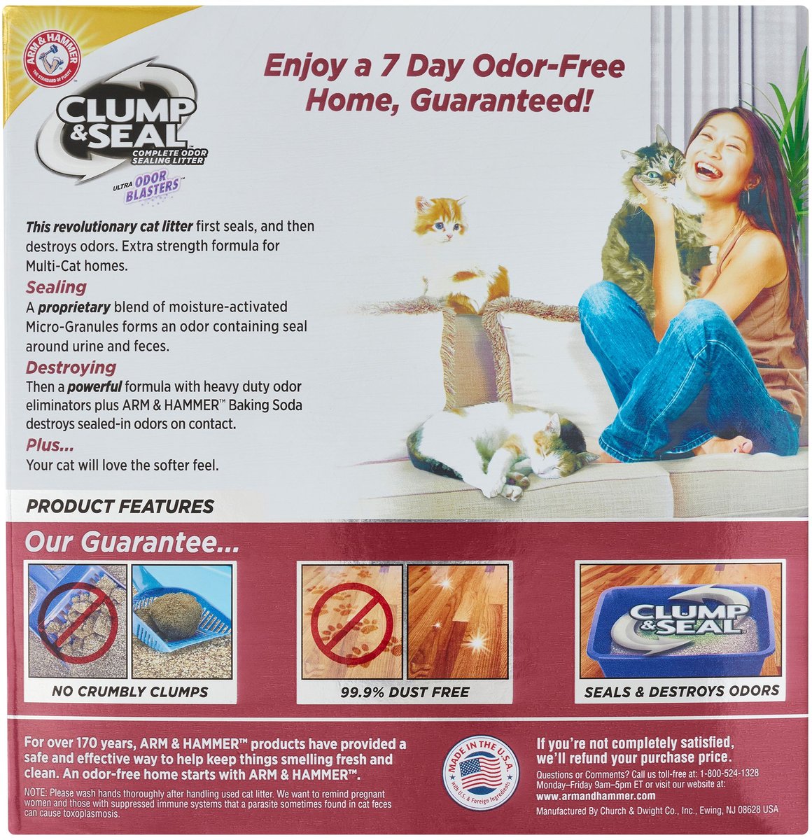 Clump & outlet seal cat litter