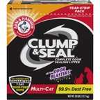 Arm & Hammer Litter Clump & Seal Multi-Cat Scented Clumping Clay Cat Litter, 28-lb box