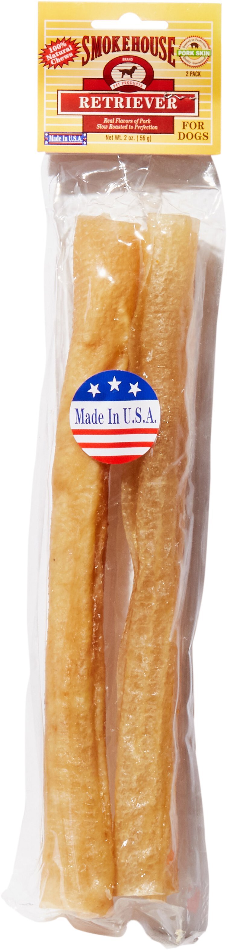 SMOKEHOUSE USA Pork Skin Retriever Rolls Dog Treats Customer Questions