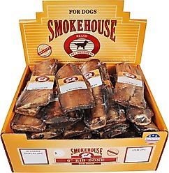 Smokehouse USA 6" Rib Bone Dog Treats, case of 30