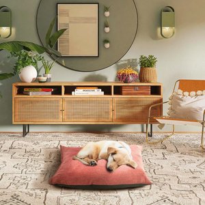 Max & Marlow Plush Pillow Cat & Dog Bed, Large, Rose