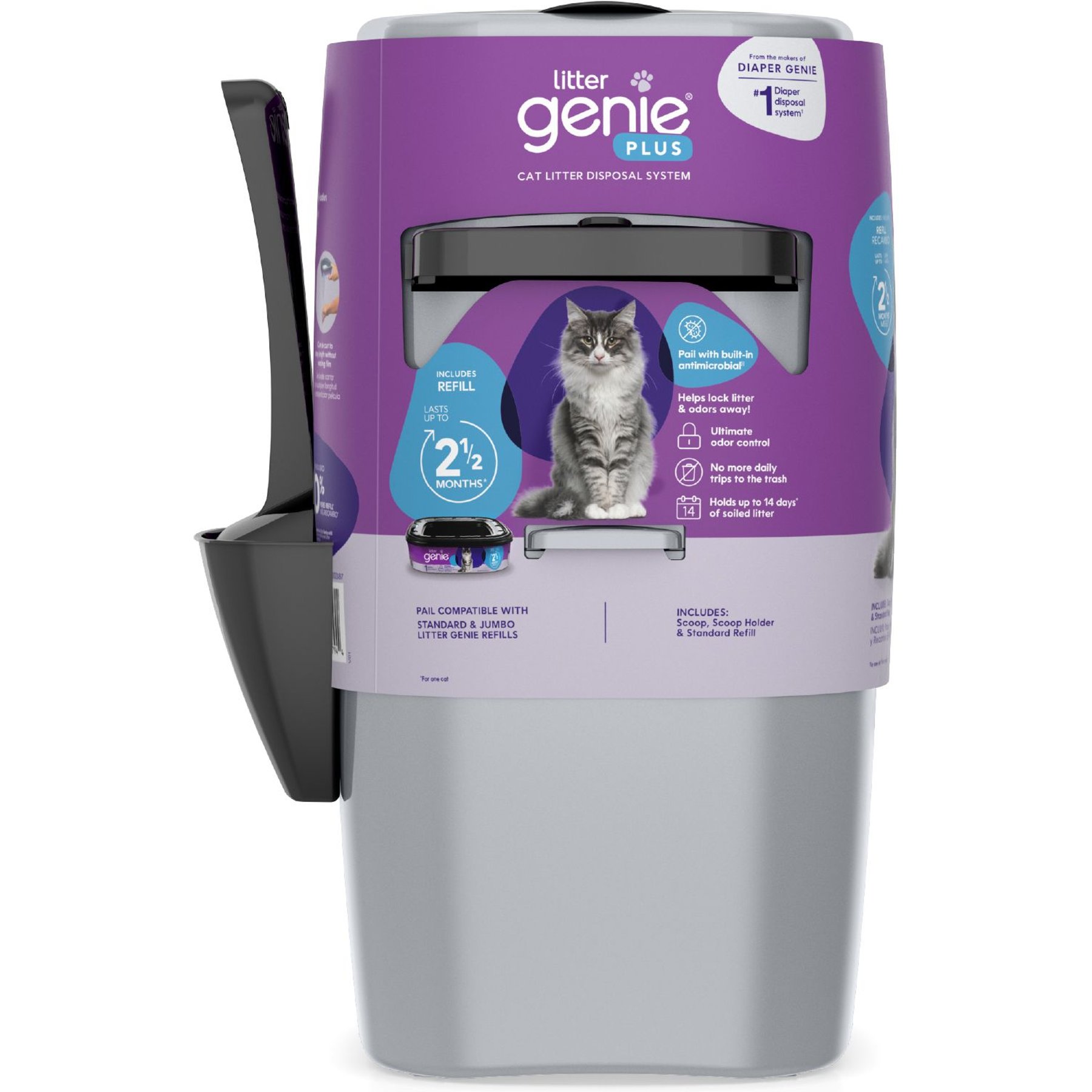 LitterLocker Cat Litter Disposal System Design White 1 Count (Pack of 1) &  Cat Litter Disposal System Refills, (Pack of 4) : : Pet Supplies