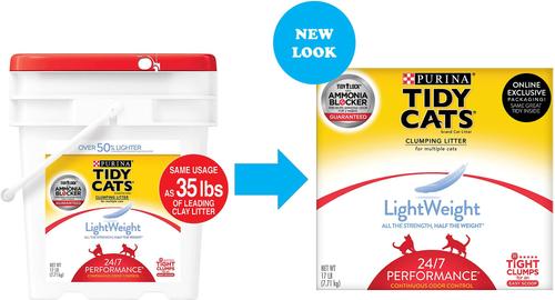 Show full view: Tidy Cats Lightweight 24/7 Performance Odor Control Scented Clumping Clay Cat Litter, 17-lb pail slide 3 of 13