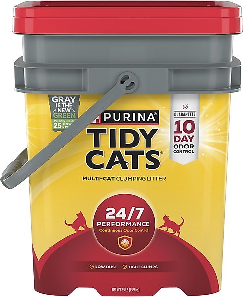 Tidy Cats 24/7 Performance Scented Clumping Clay Cat Litter, 35-lb pail slide 1 of 13