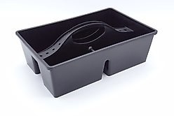 QiK Plastic Grooming Caddy Horse Tote, Black, Large