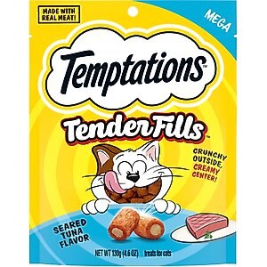 Temptations Tender Fills Seared Tuna Flavor Soft & Crunchy Cat Treats, 4.6-oz pouch, bundle of 10