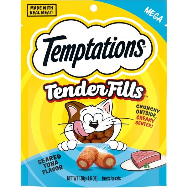 TEMPTATIONS Tender Fills Seared Tuna Flavor Soft & Crunchy Cat Treats