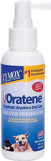 Oratene Enzymatic Brushless Oral Care Dental Water Additive, 4-oz bottle + Oral Care Dog & Cat Breath Freshener, 4-oz bottle