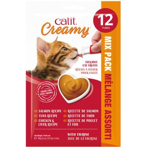 Catit Creamy Assorted Multipack Cat Treat Tube, 12 count