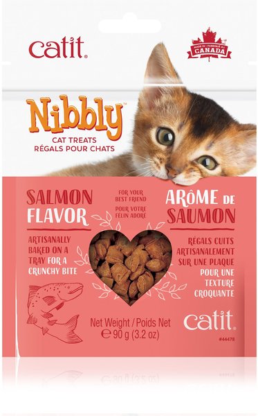 Catit Nibbly Salmon Cat Treat, 3.2-oz bag slide 1 of 2