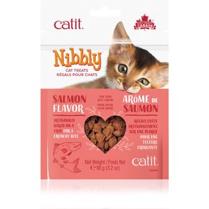 Catit Nibbly Salmon Cat Treat, 3.2-oz bag