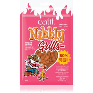 Catit Nibbly Grills Chicken & Shrimp Cat Treat, 1.06-oz bag