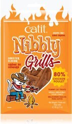 Catit Nibbly Grills Chicken & Lobster Cat Treat, 1.06-oz bag
