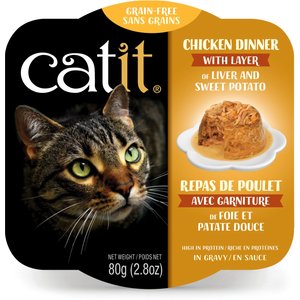 Catit Dinner Chicken with Liver & Sweet Potato Cat Wet Food, 2.8-oz can
