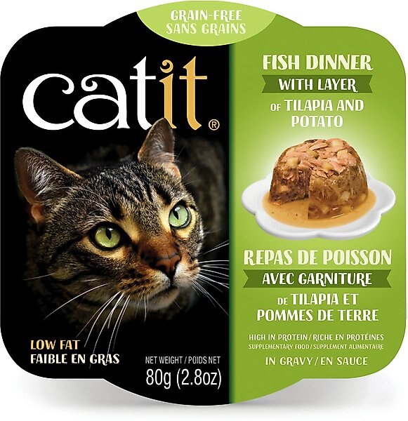 Catit Dinner Ocean Fish with Tilapia & Potato Cat Wet Food, 2.8-oz can slide 1 of 3