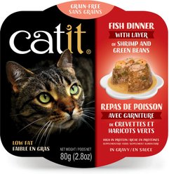 Catit Dinner Ocean Fish with Shrimp & Green Beans Cat Wet Food, 2.8-oz can