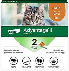 Advantage II Flea Spot Treatment for Cats, 5-9 lbs, & Ferrets, 2 Doses (2-mos. supply)