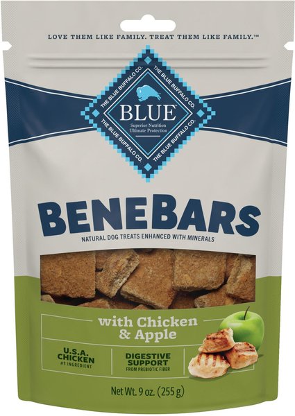 Blue Buffalo Benebars Digestive Support, Chicken & Apple Natural Dog Treats, 9-oz bag slide 1 of 7