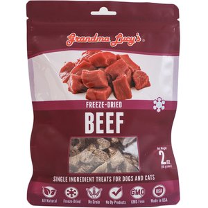 Grandma Lucy's Beef Grain-Free Freeze-Dried Dog & Cat Treats, 2-oz bag