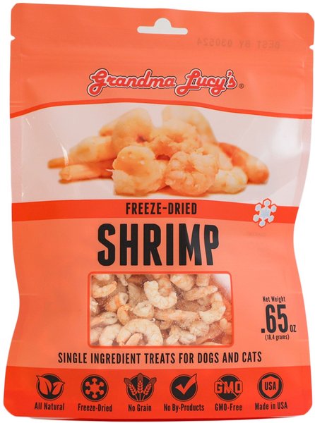 Grandma Lucy's Shrimp Grain-Free Freeze-Dried Dog & Cat Treats, 0.65-oz bag slide 1 of 7