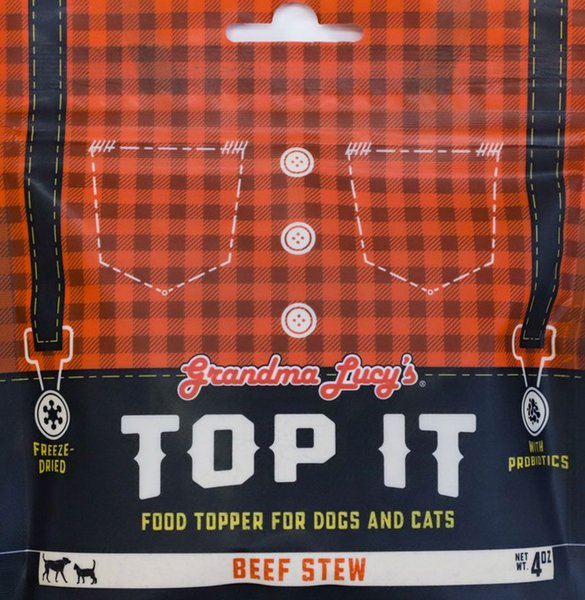 Grandma Lucy's Top It Beef Stew Grain-Free Dry Dog & Cat Food Topping, 4-oz bag slide 1 of 8
