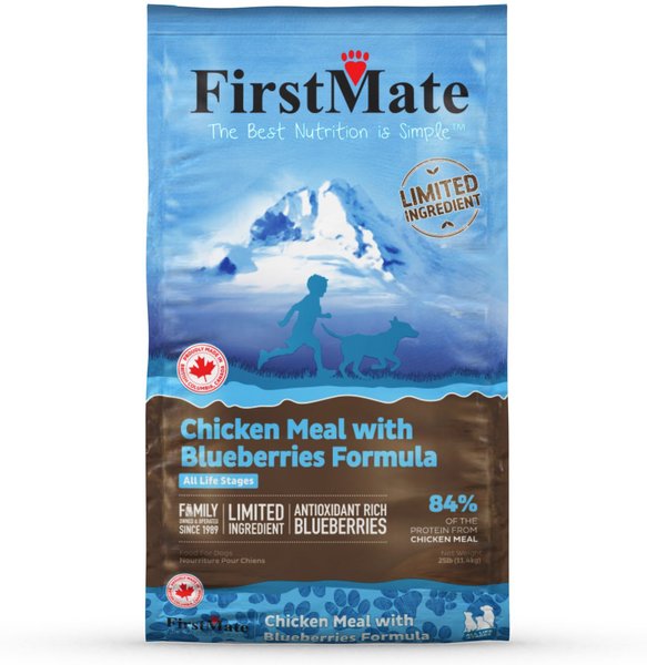 Firstmate Limited Ingredient Diet Grain-Free Chicken Meal with Blueberries Formula Dry Dog Food, 25-lb bag slide 1 of 4
