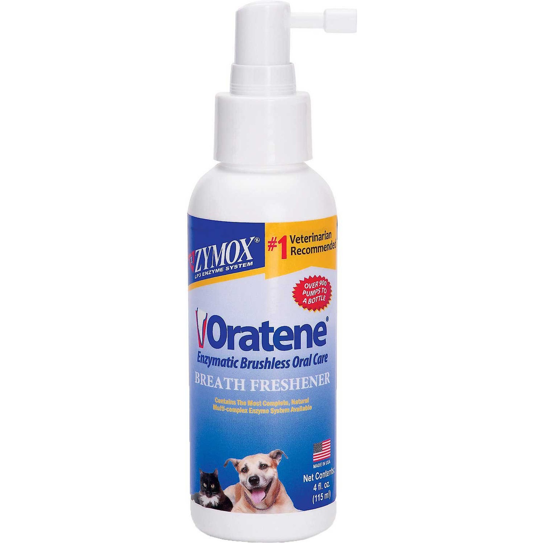 Oral Care Breath Freshener for Dogs & Cats, 4-oz Bottle