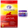 Wellness Move Hip & Joint Support Chicken Flavor Chew Supplements + Complete Health Senior Deboned Chicken & Barley Recipe Dry Dog Food