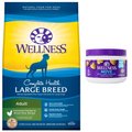 Wellness Move Hip & Joint Support Chicken Flavor Chew Supplements + Large Breed Complete Health Deboned Chicken & Brown Rice Recipe Dry Dog Food