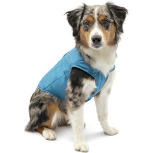 Kurgo Loft Reversible Insulated Dog Quilted Coat, Blue, Small