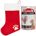 PureBites Chicken Breast Freeze-Dried Raw Cat Treats, 2.3-oz bag + Frisco Classic Holiday Pet Stocking, One Size