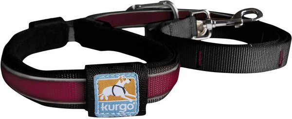 Kurgo Reflect & Protect Quantum Nylon Hands-Free Running Dog Leash, Raspberry, 6-ft long, 1-in wide slide 1 of 9