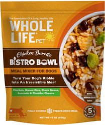 Whole Life Bistro Bowls Chicken Burrito Flavored Dog Food Topper, 16-oz bag