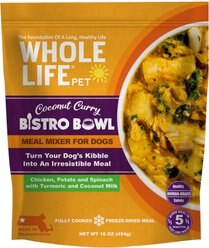Whole Life Bistro Bowls Coconut Curry Flavored Dog Food Topper, 16-oz bag