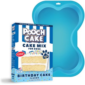 Pooch Cake Basic Starter Birthday Cake Mix & Cake Mold Kit Dog Birthday Cake, 10-oz box