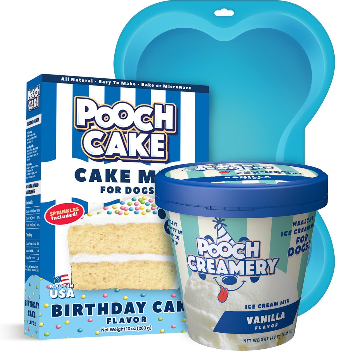 POOCH CAKE Basic Starter Plus Birthday Cake Mix with Cake Mold Kit