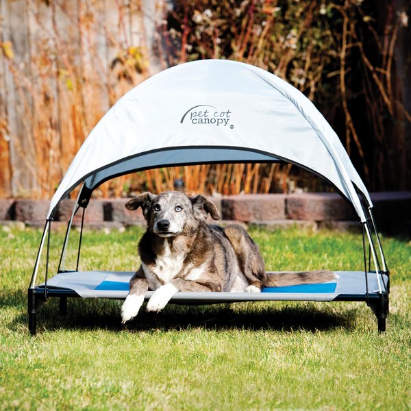 K&H Pet Products Cot Canopy for Elevated Dog Bed, Gray, Large slide 1 of 9