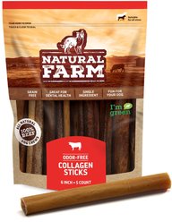 Natural Farm Collagen Sticks Dog Treats, 6-in, 5 count