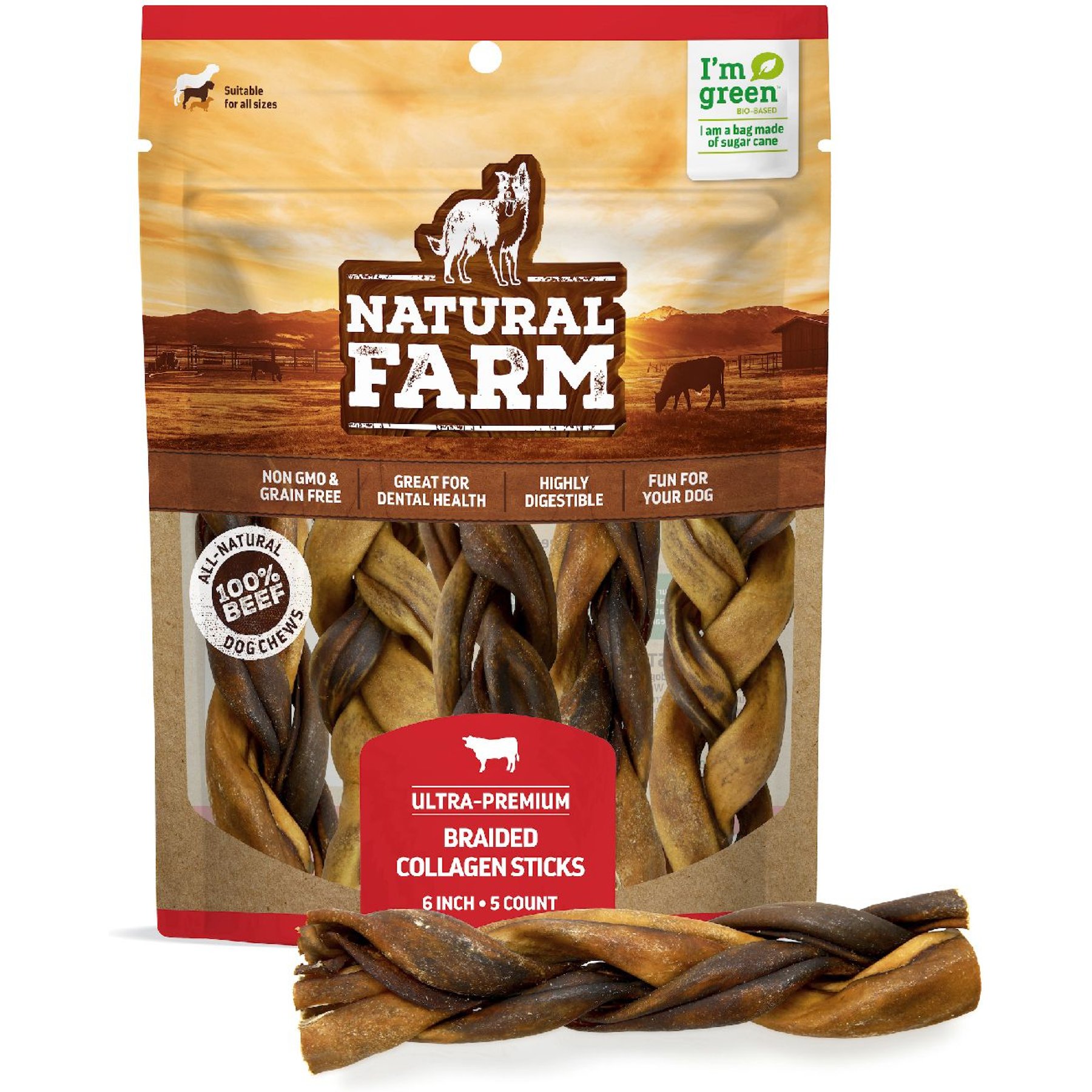 Natural Farm Braided Collagen Dog Treats