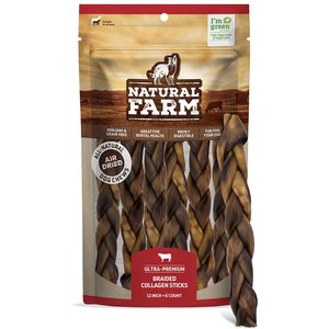 Natural Farm Braided Collagen Dog Treats, 12-in, 6 count