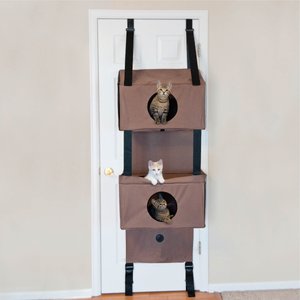 K&H Pet Products Hangin' Feline Funhouse Cat Condo Door Mounted Cat Tree House for Indoor Cats